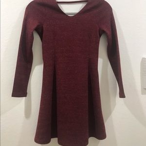 Brand new Miss Behave Girls red sparkly long sleeve dress